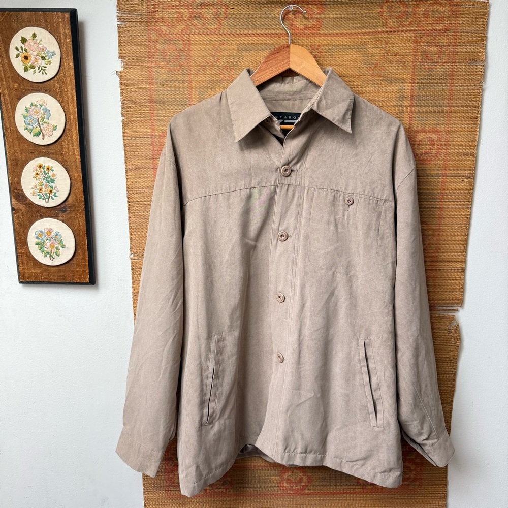 Taupe Microsuede Chore Jacket